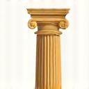 Icono de una columna clásica para viajes culturales.